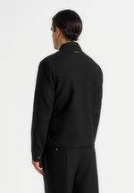 Robin - Textured Kimono Wrap Jacket - Black