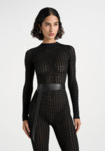 tiana-pointelle-knit-long-sleeve-jumpsuit-with-belt-black