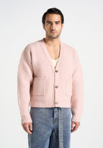 charlie-unisex-knitted-cardigan-pale-pink
