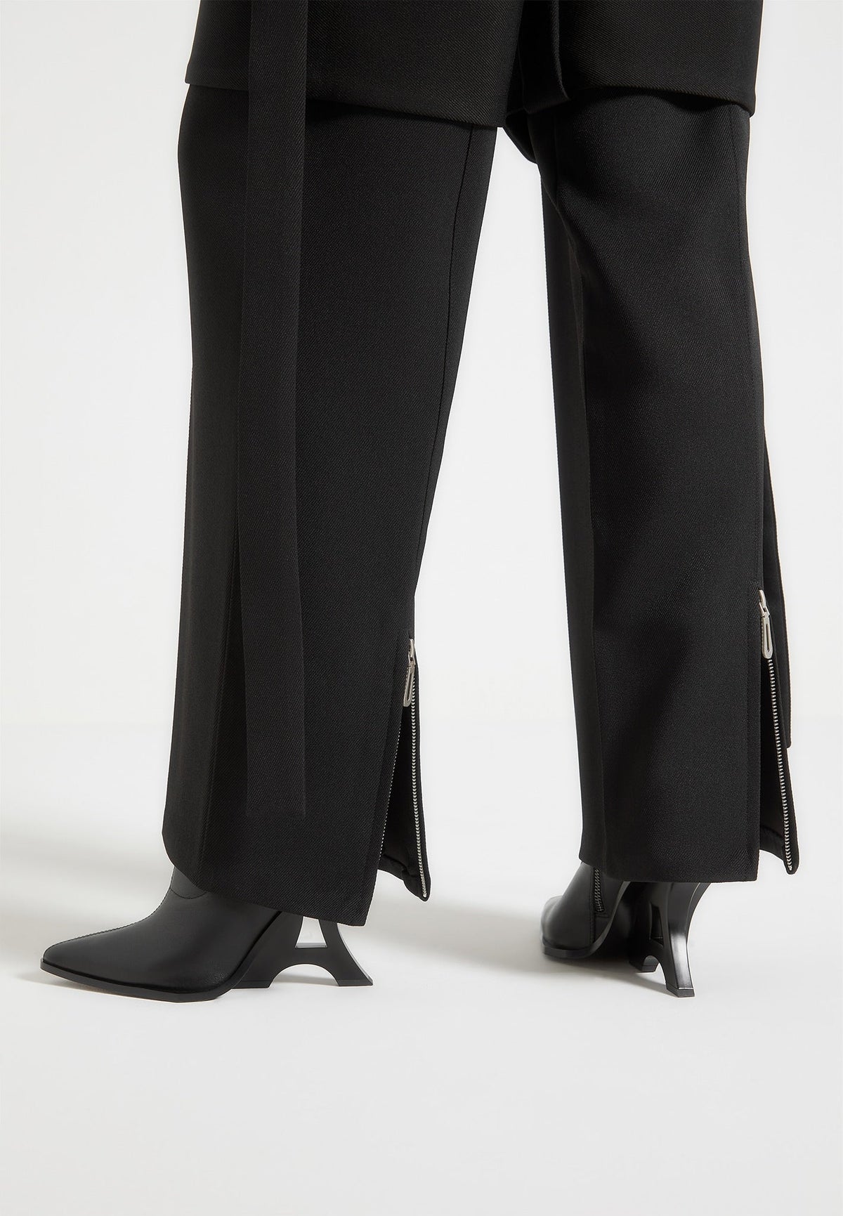 Isabelle - Tailored Belted Strap Detail Pants - Black