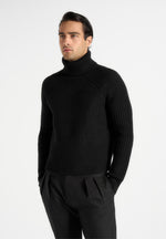 Rudy - Roll Neck Chunky Knit Jumper - Black