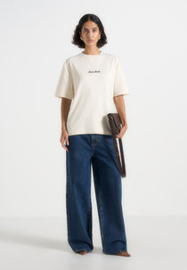 TS001 - Unisex Signature Relaxed Fit Cotton T-Shirt - Cream