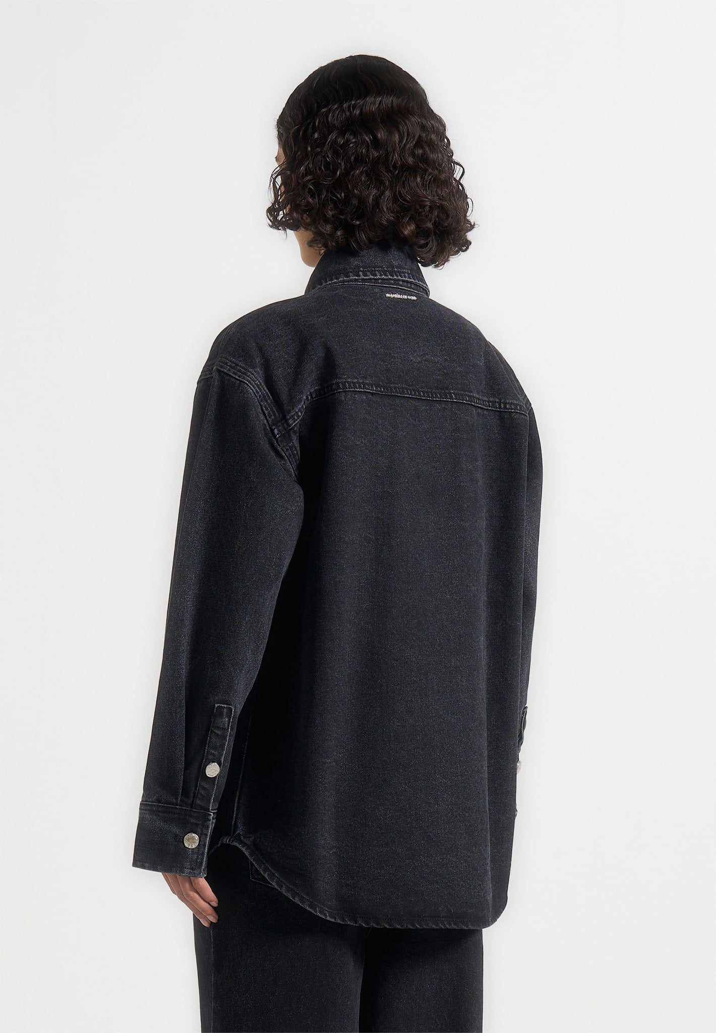 Joy - Denim Oversized Shirt - Washed Black