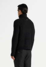 Rudy - Roll Neck Chunky Knit Jumper - Black