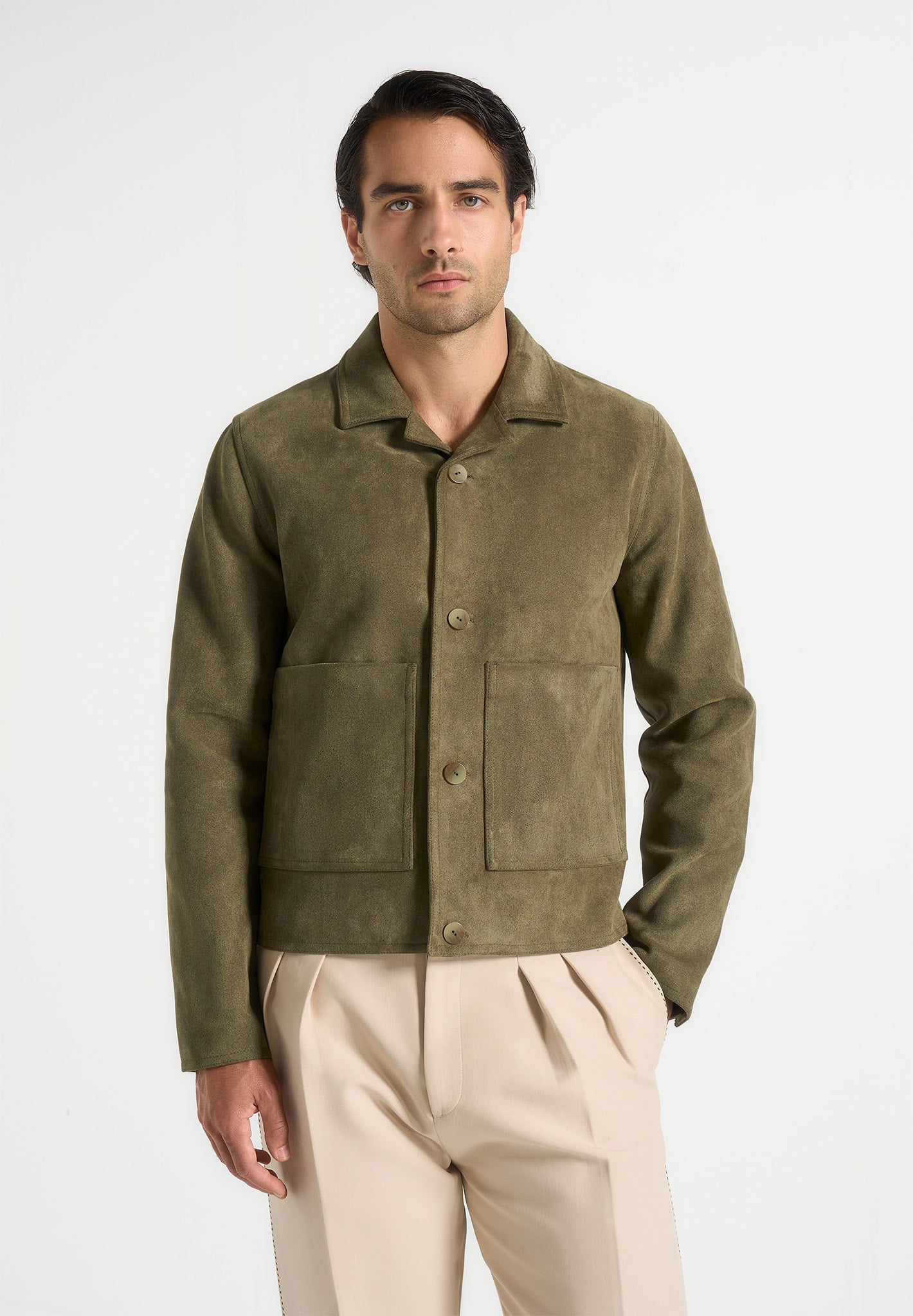 michel-suede-jacket-with-revere-collar-olive 