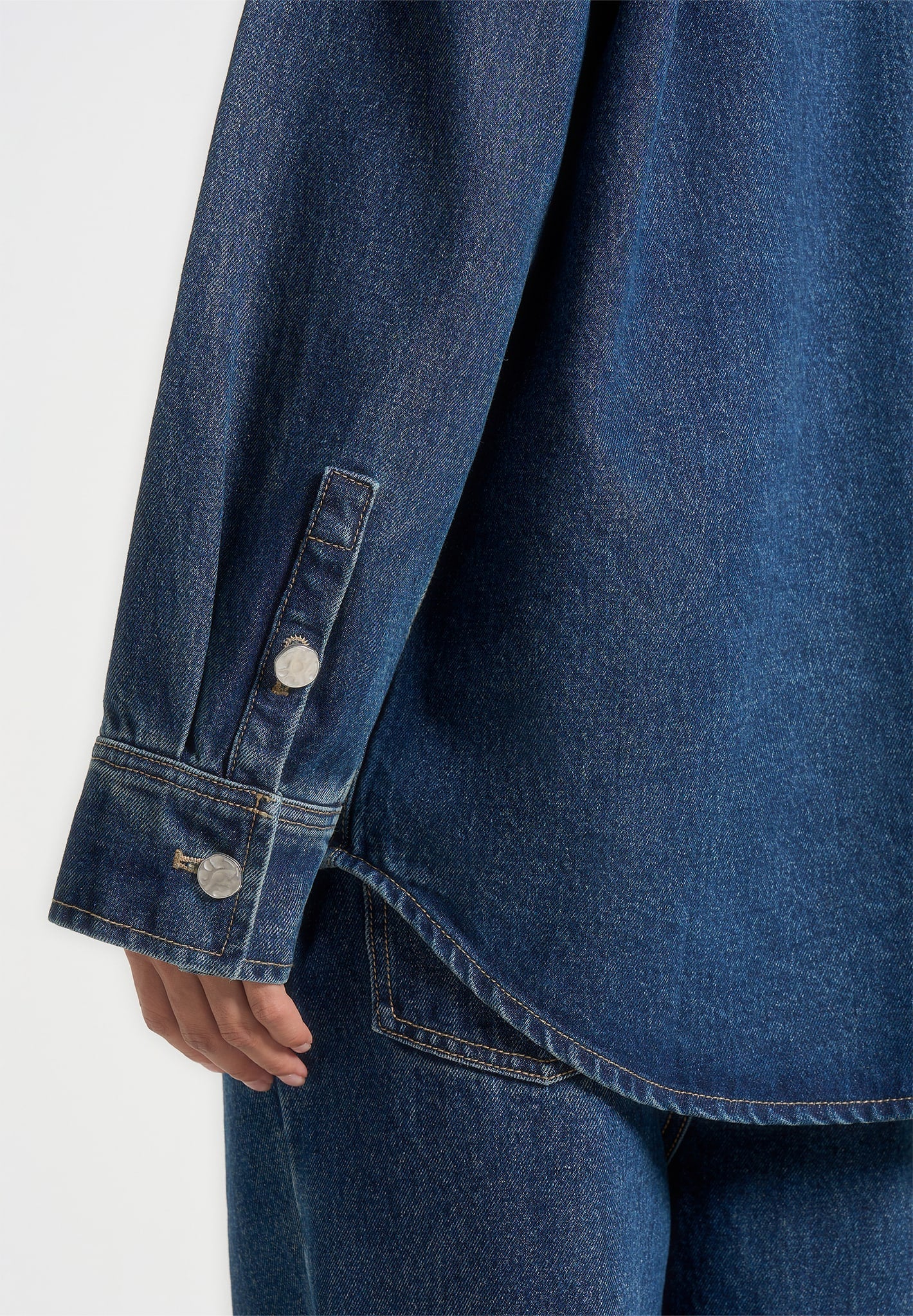 Joy - Denim Oversized Shirt - Indigo