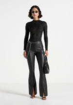 ninon-leather-fit-and-flare-trousers-with-chain-black
