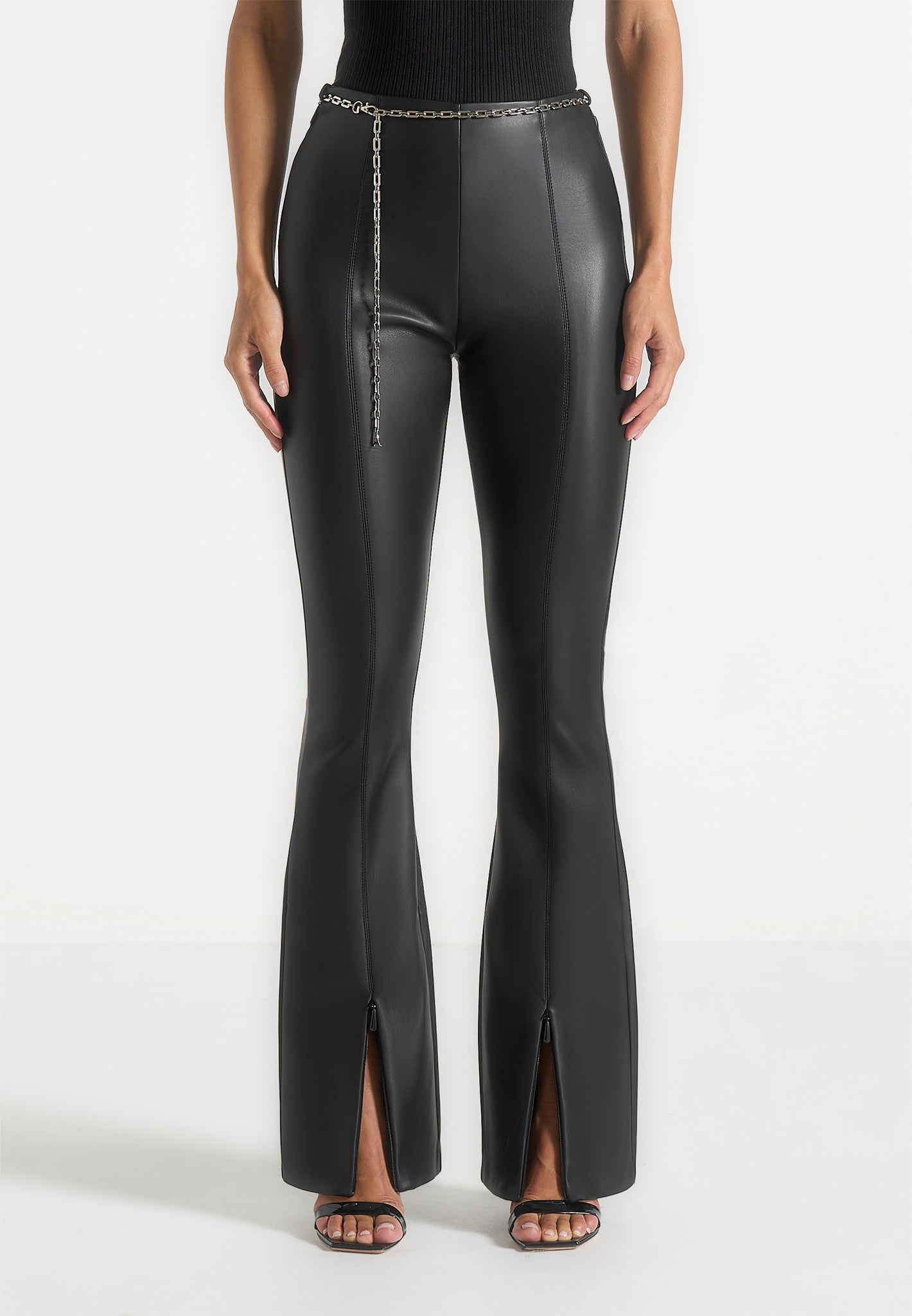 ninon-leather-fit-and-flare-trousers-with-chain-black