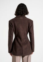 claire-suede-wide-shoulder-cinch-waist-blazer-brown