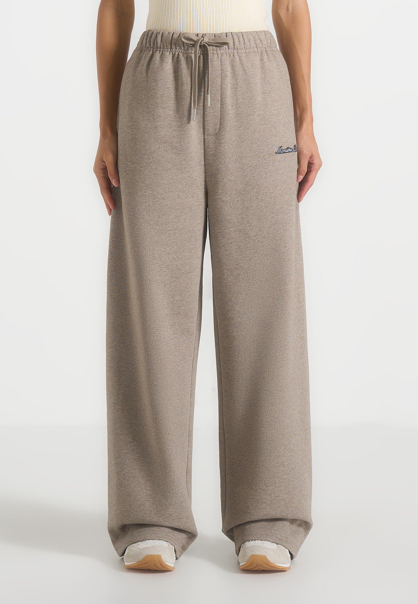 Taylor - Unisex Signature Wide Leg Joggers - Taupe