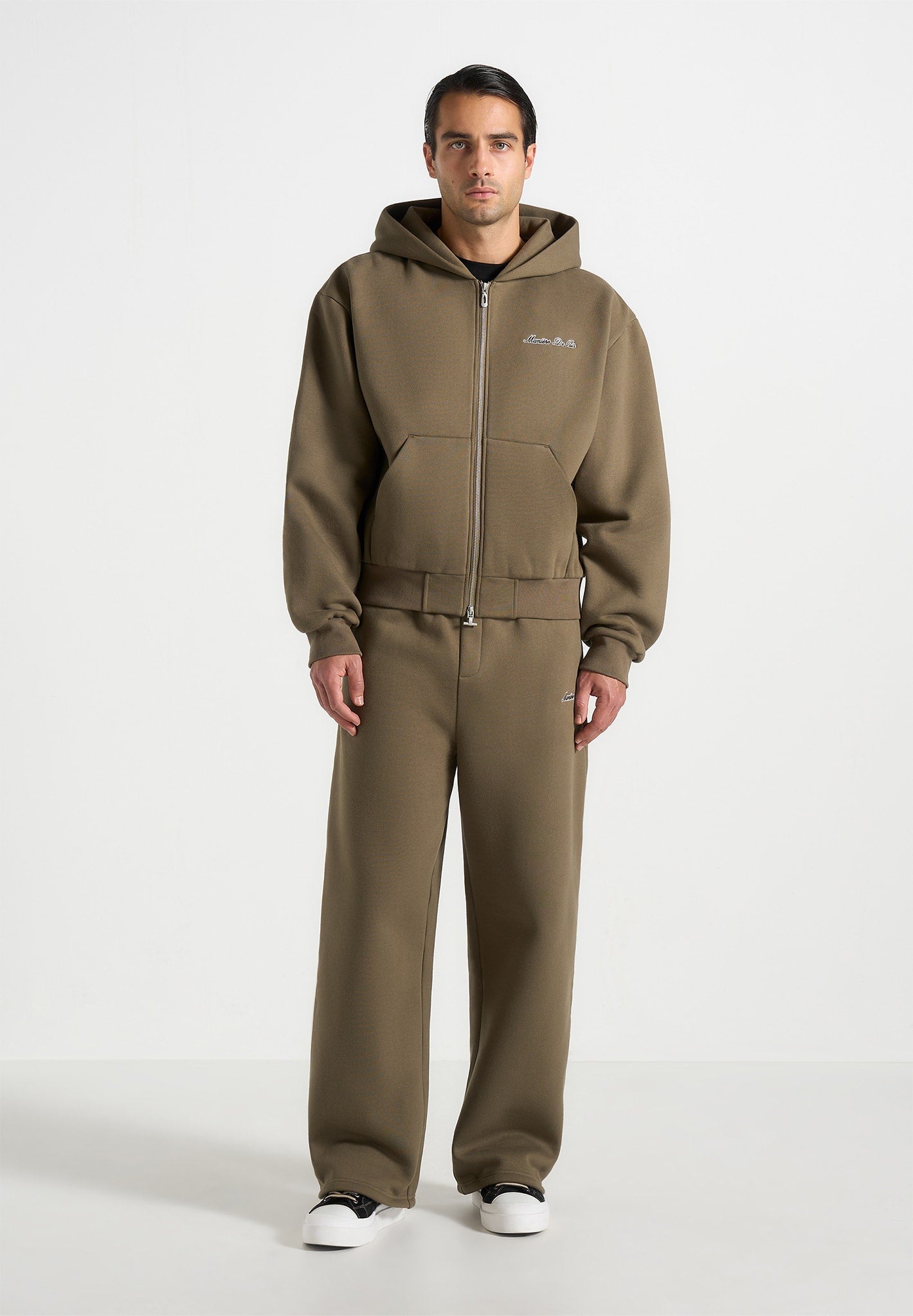 Zia - Unisex Signature Relaxed Fit Zip Hoodie - Olive