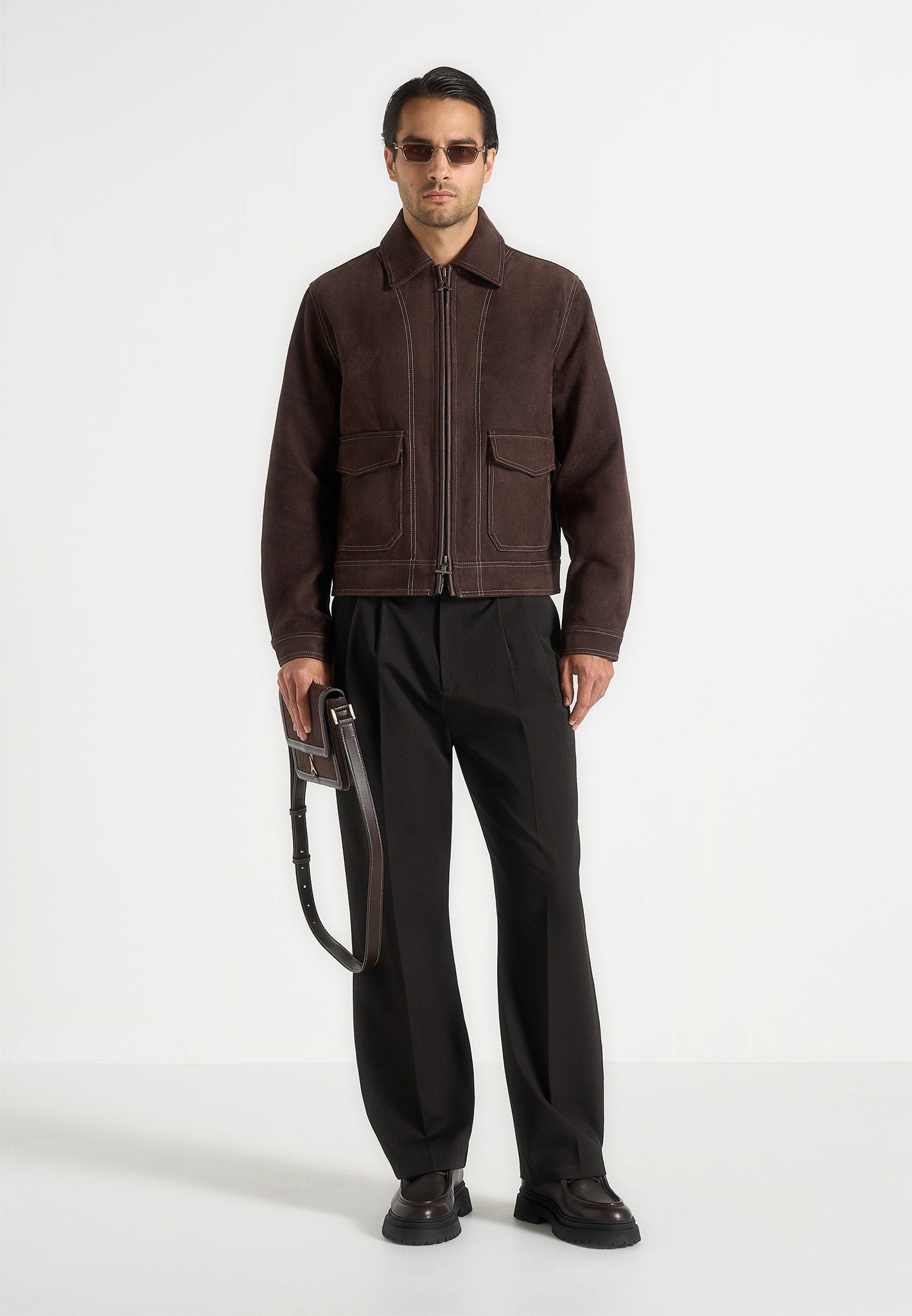 vince-suede-contrast-stitch-jacket-brown 