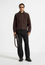 vince-suede-contrast-stitch-jacket-brown