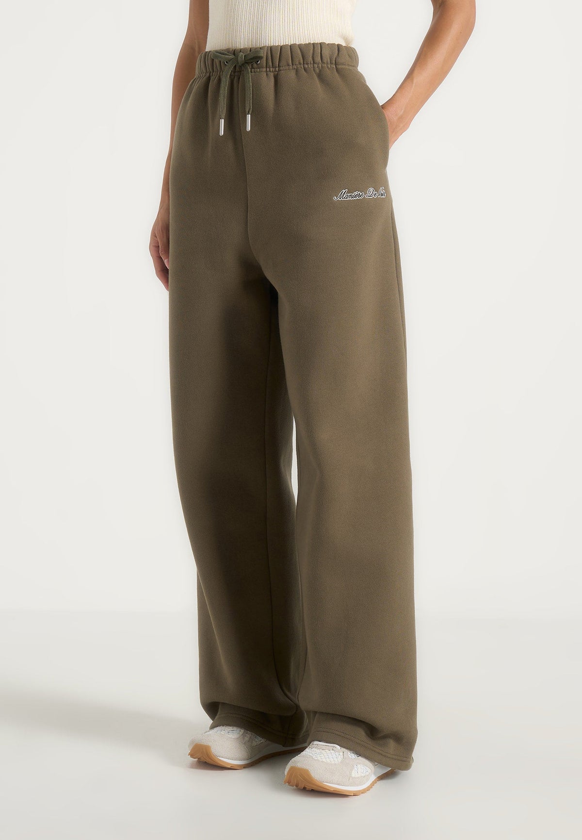 JS003 - Unisex Signature Wide Leg Sweatpants - Olive