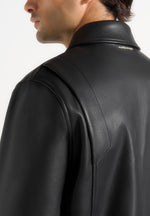 Yves - Minimal Leather Jacket - Black