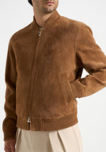 Arsène - Suede Bomber Jacket - Fawn