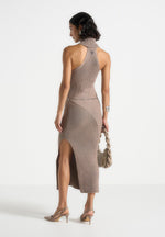belina-halter-neck-knitted-maxi-dress-with-chain-taupe