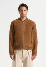 Arsène - Suede Bomber Jacket - Fawn