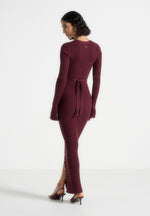 assia-long-sleeve-knitted-midaxi-dress-with-belt-wine-red