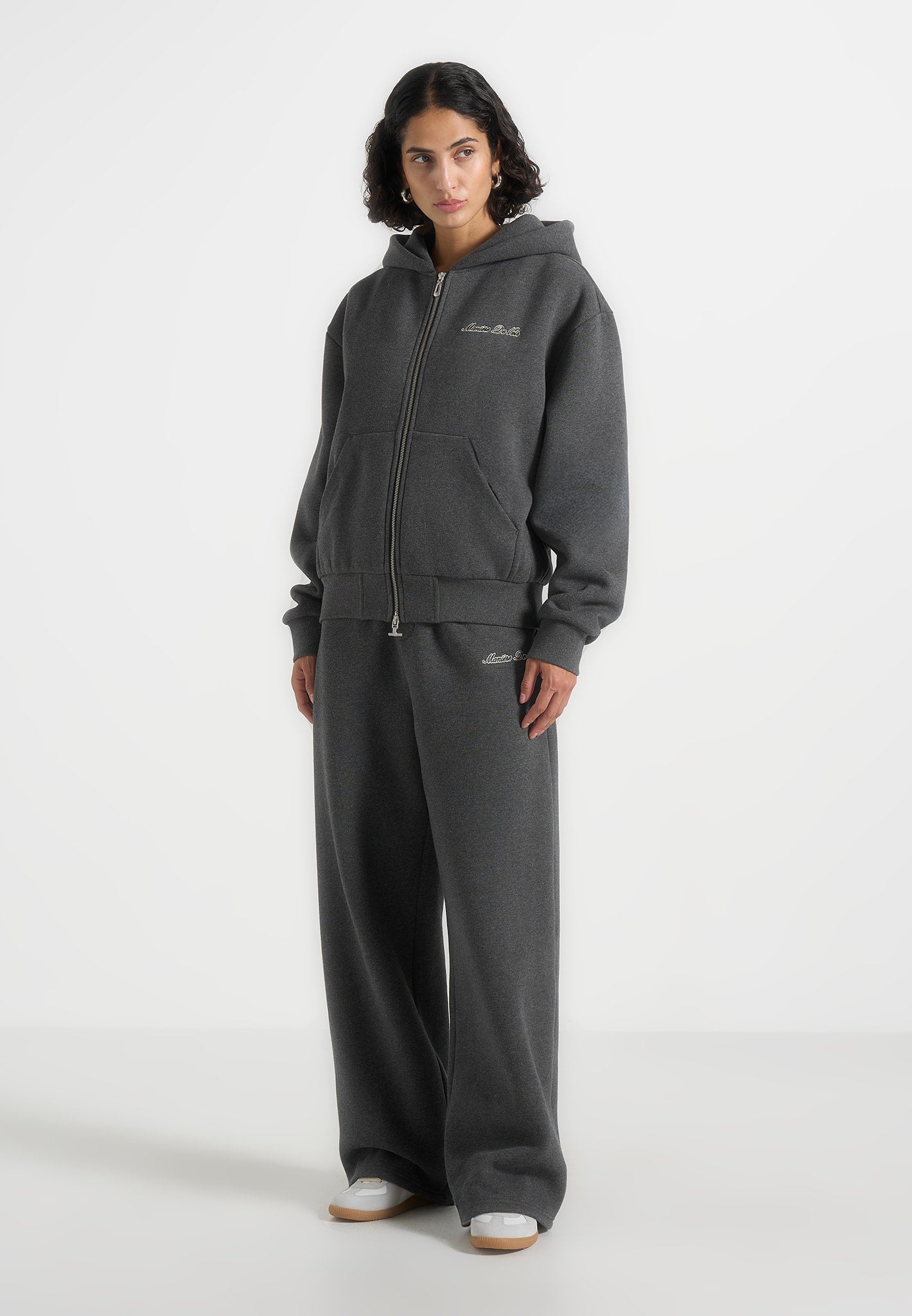 Taylor - Unisex Signature Wide Leg Joggers - Charcoal Grey