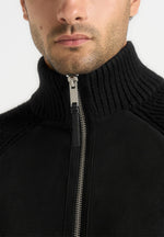Rami - Suede & Knit Jacket - Black