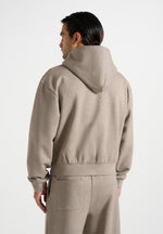 Zia - Unisex Signature Relaxed Fit Zip Hoodie - Taupe