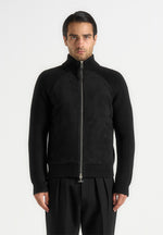 Rami - Suede & Knit Jacket - Black
