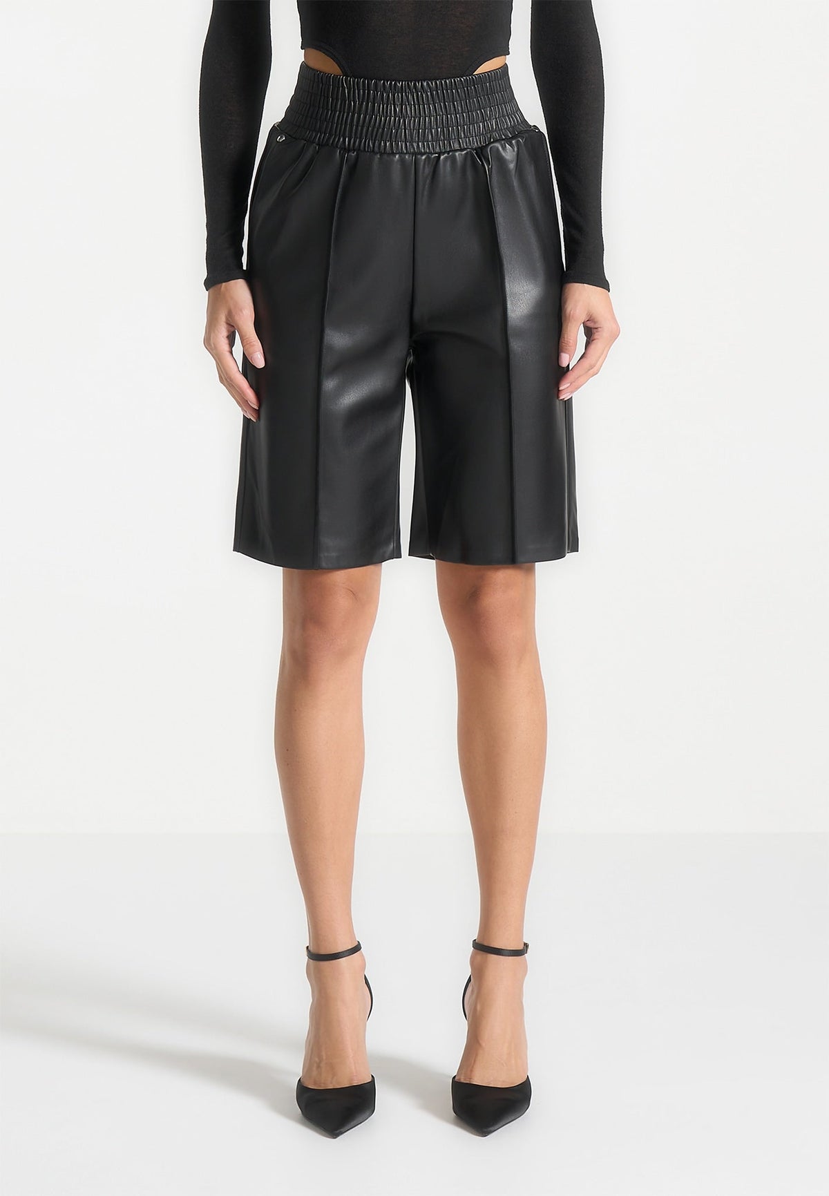 Leather City Shorts - Black