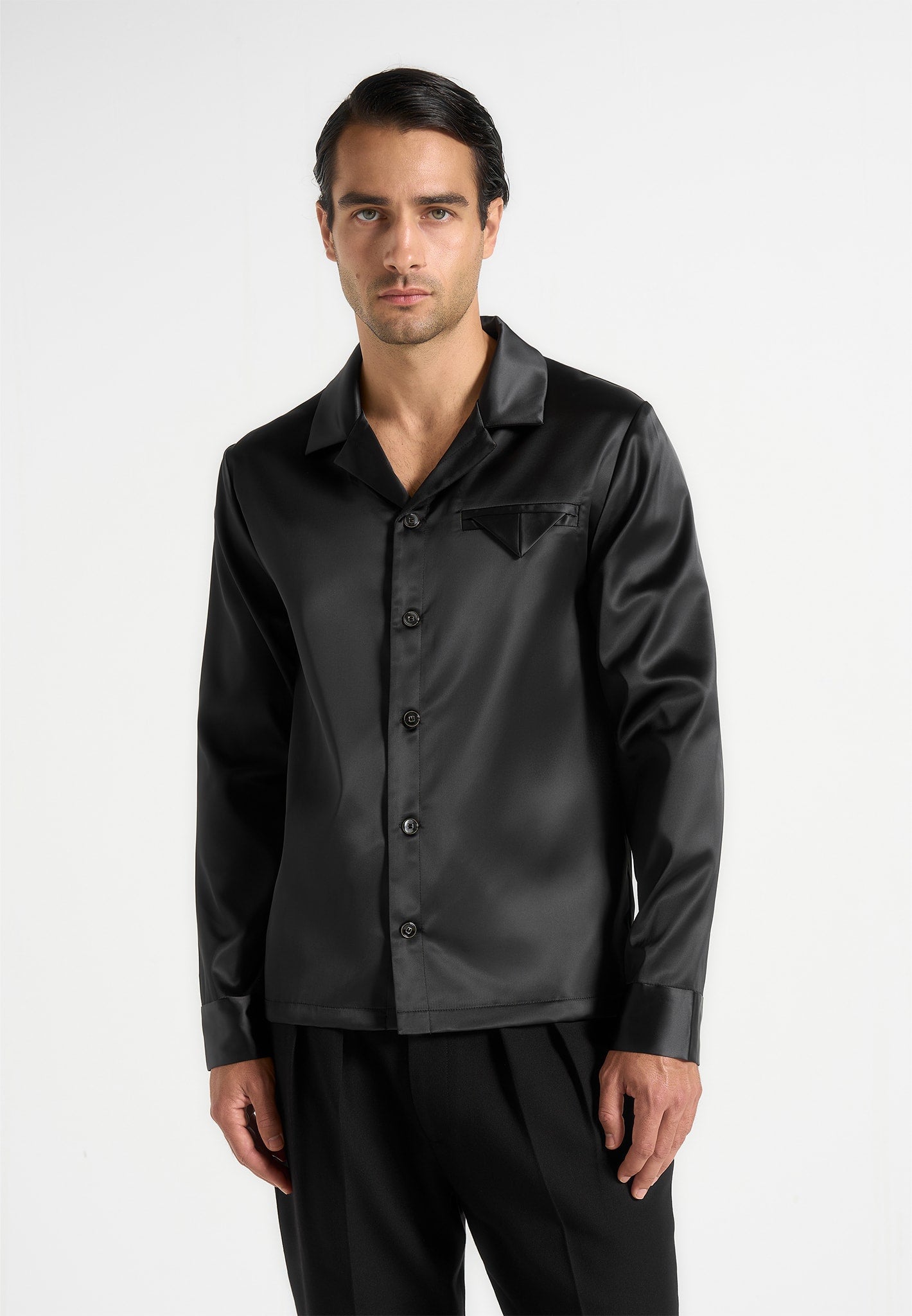 Constant - Satin Shirt - Black 