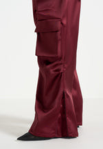 emilie-satin-high-waisted-cargo-pants-wine-red