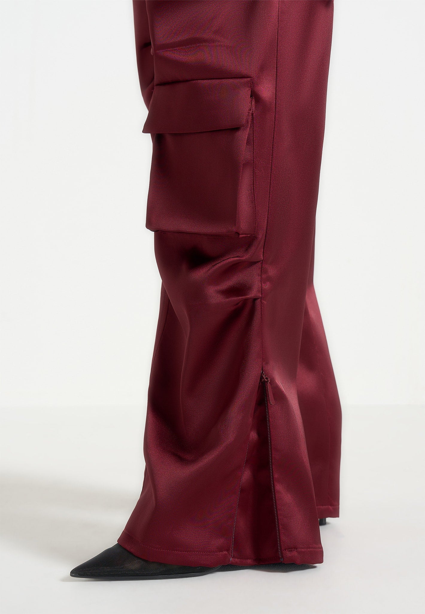 emilie-satin-high-waisted-cargo-pants-wine-red