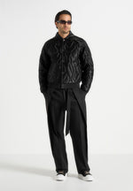 Ugo - Satin Embroidered Jacket - Black