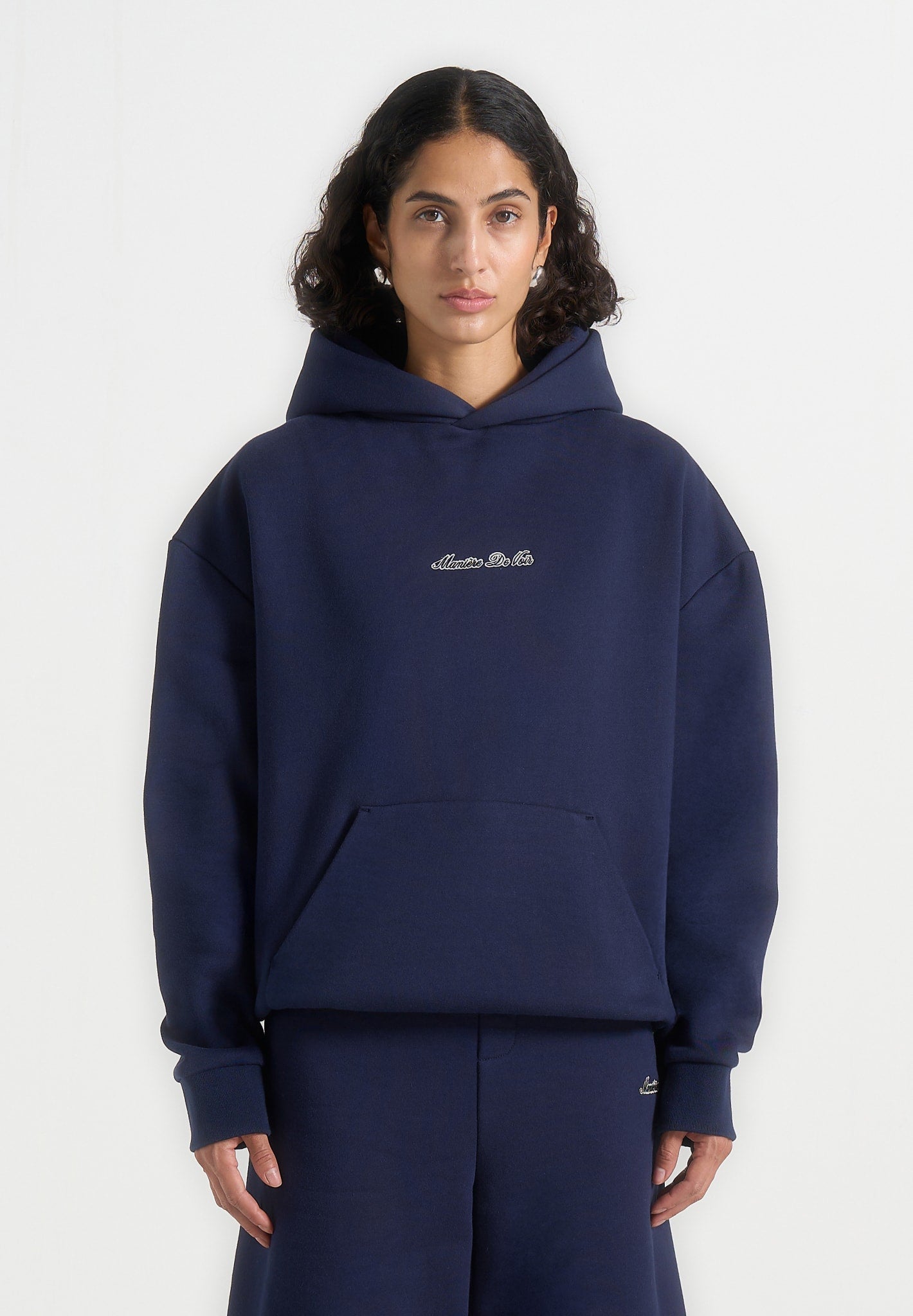 Ollie - Unisex Signature Relaxed Fit Hoodie - Navy