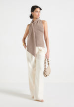 knitted-draped-halterneck-top-taupe