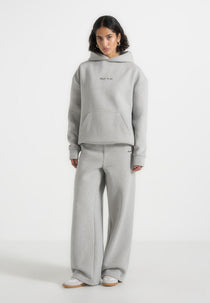 JS001 - Unisex Signature Relaxed Fit Hoodie - Grey Marl