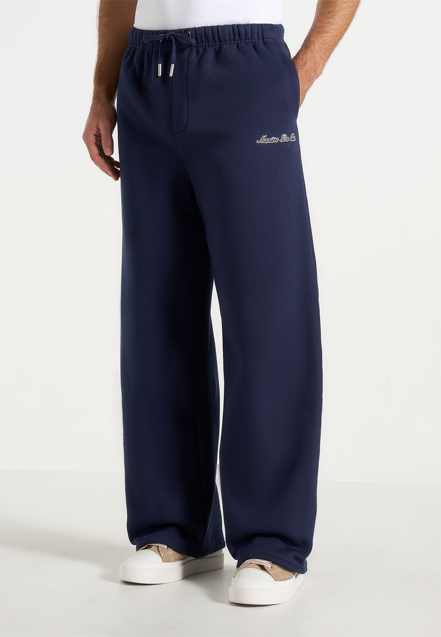 Taylor - Unisex Signature Wide Leg Joggers - Navy 