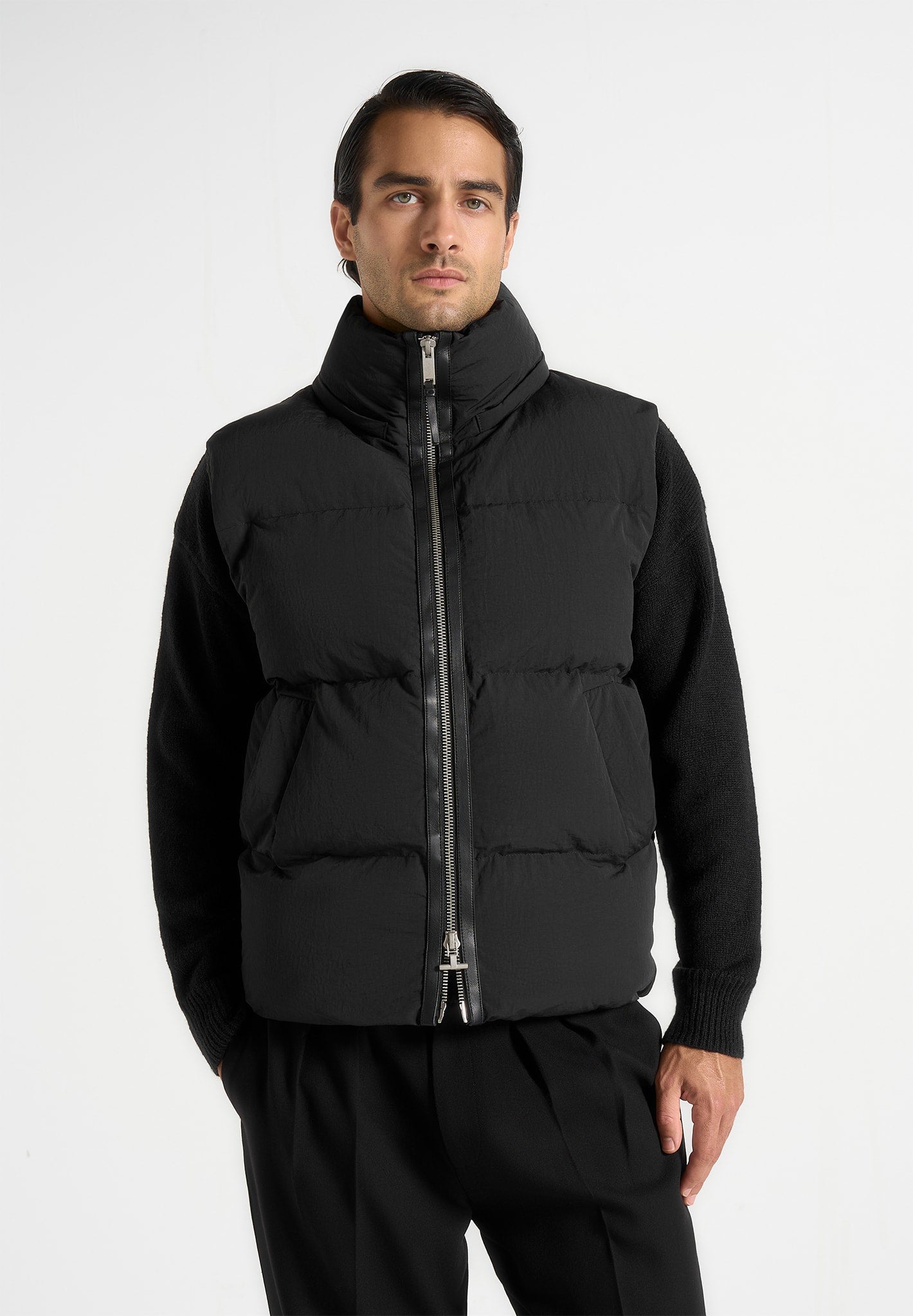 Eric - 2-in-1 Puffer/Gilet Jacket - Black 