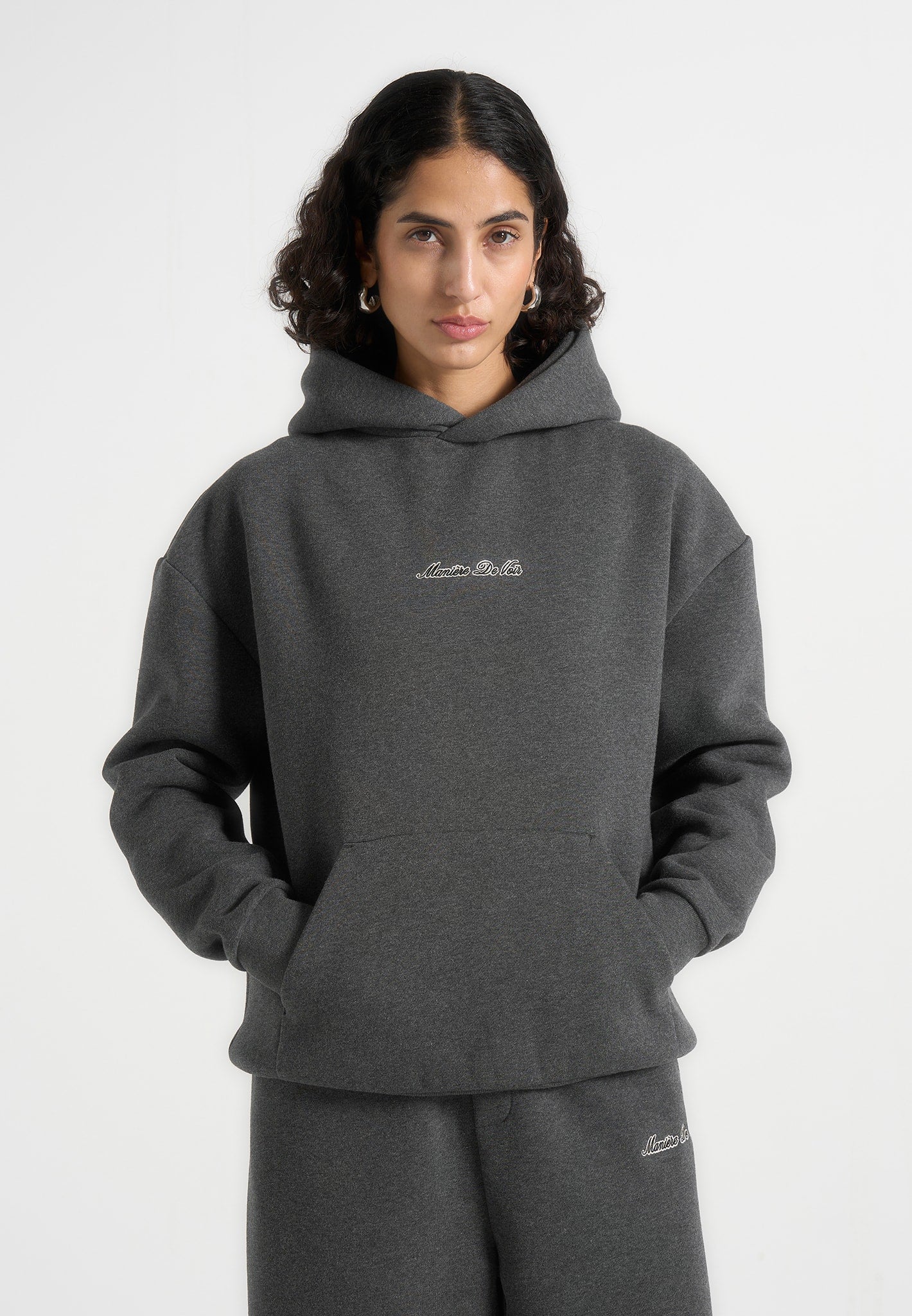 Ollie - Unisex Signature Relaxed Fit Hoodie - Charcoal Grey