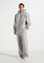 Taylor - Unisex Signature Wide Leg Joggers - Marl Grey
