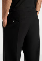 Pierre - Relaxed Fit Pleated Tailored Trousers - Black