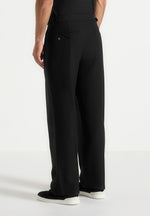 Pierre - Relaxed Fit Pleated Tailored Trousers - Black