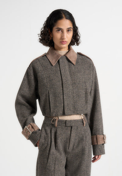 galia-herringbone-and-suede-bungee-hem-jacket-grey