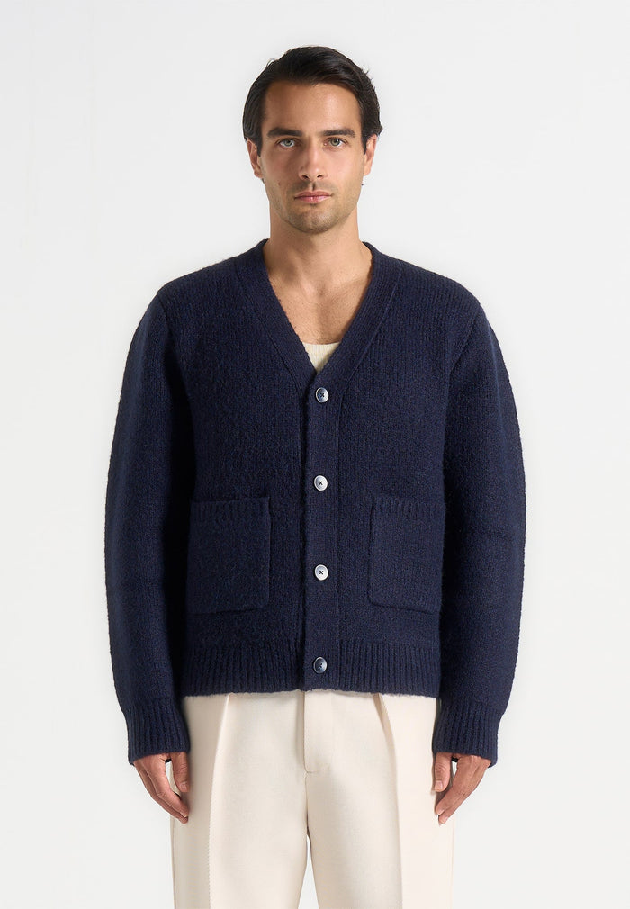 aldo-wool-knit-cardigan-navy