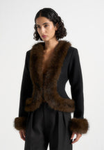lina-sculpted-wool-fur-trim-jacket-black