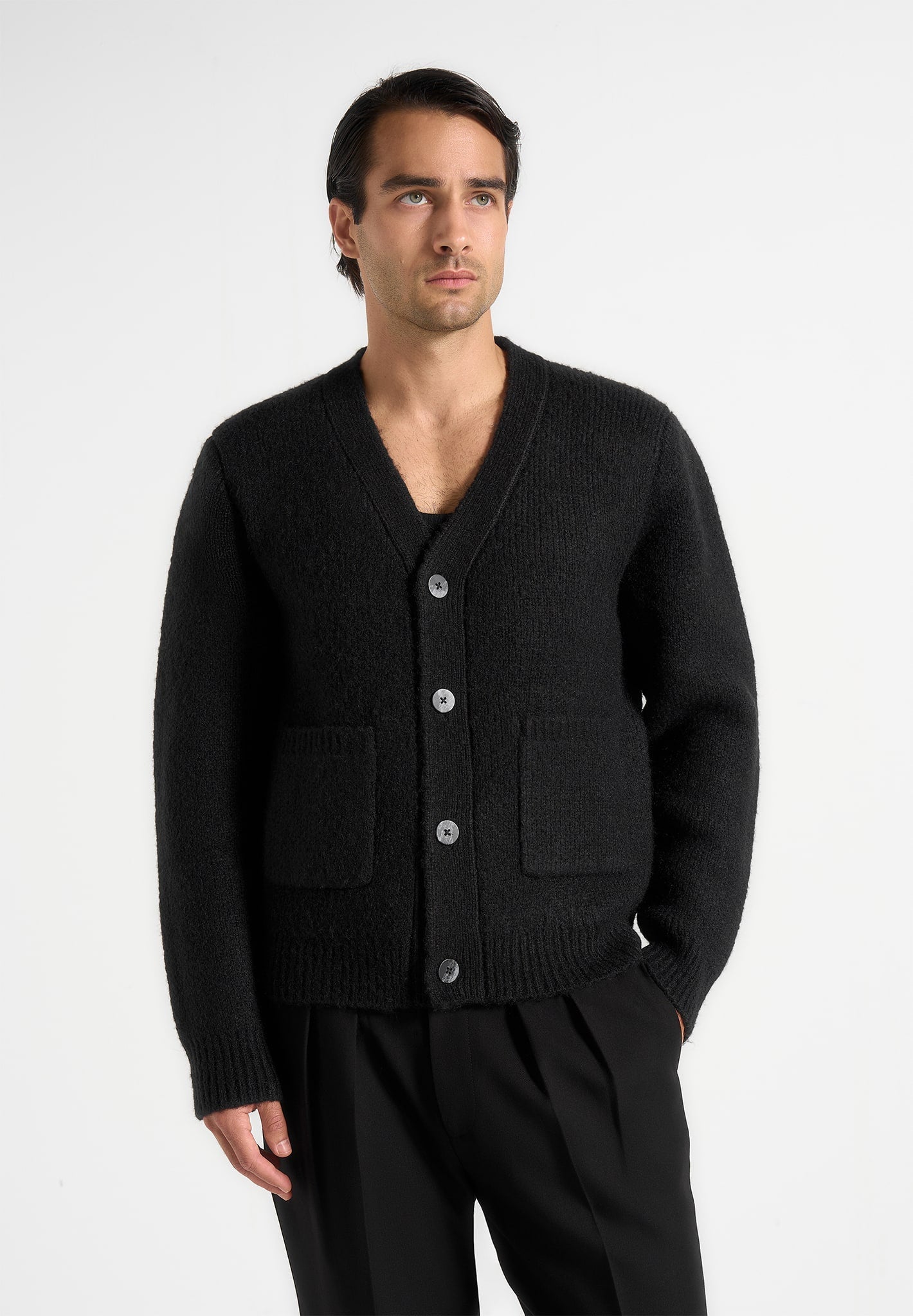 Aldo - Wool Knit Cardigan - Black 