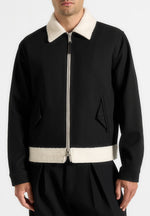 Tony - Twill Contrast Jacket - Black