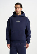 Ollie - Unisex Signature Relaxed Fit Hoodie - Navy