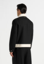 Tony - Twill Contrast Jacket - Black