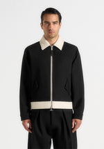 Tony - Twill Contrast Jacket - Black