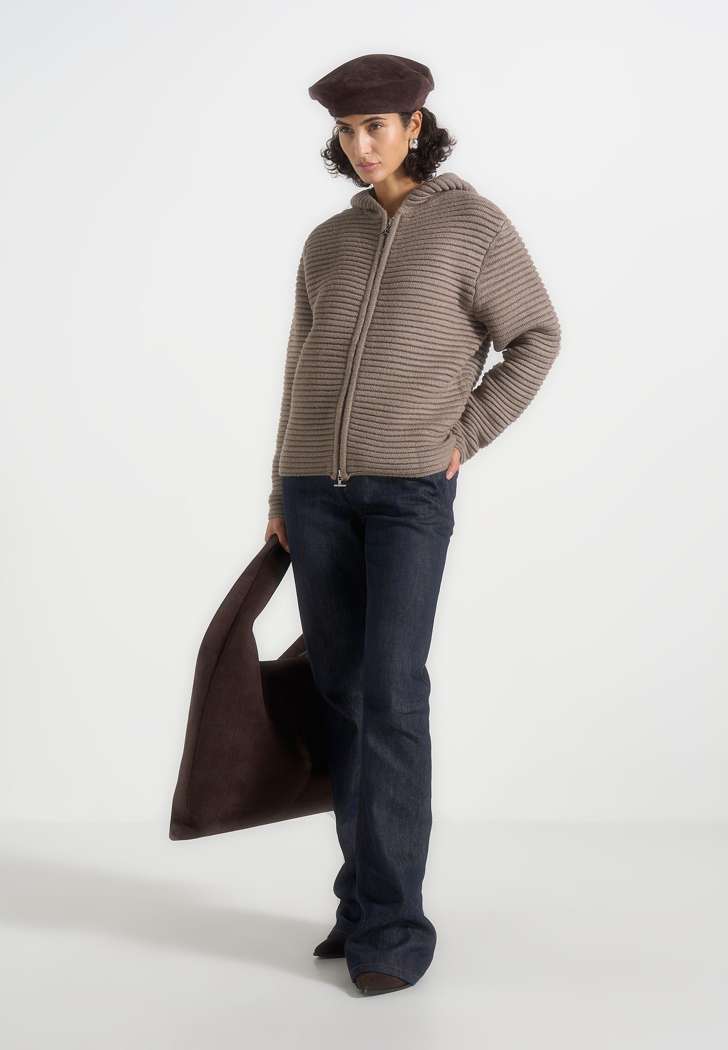 eden-unisex-ribbed-knit-zip-up-hoodie-taupe